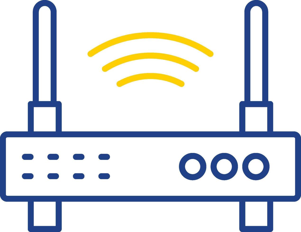 Wifi Router Line Two Color Icon vector