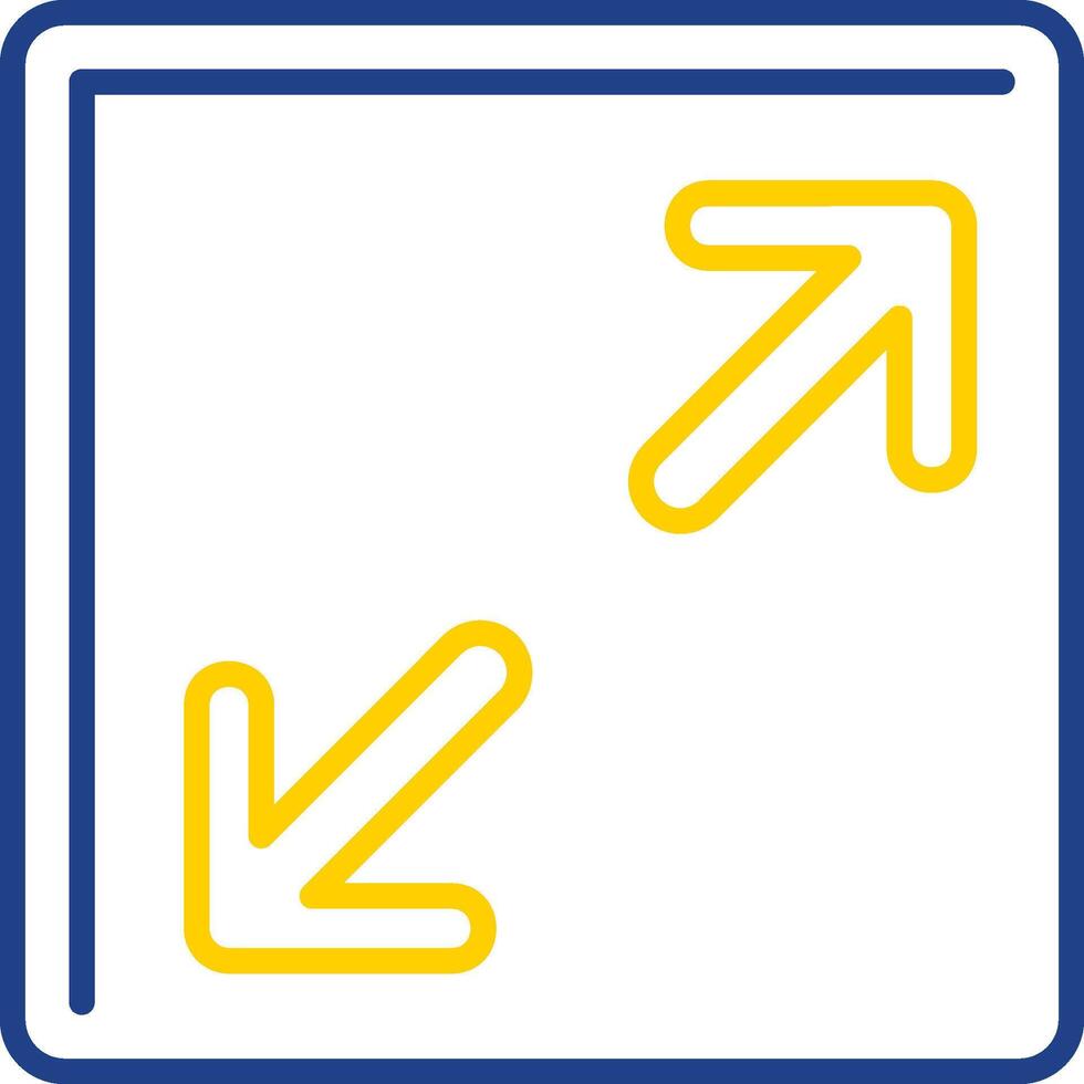 Resize Line Two Color Icon vector