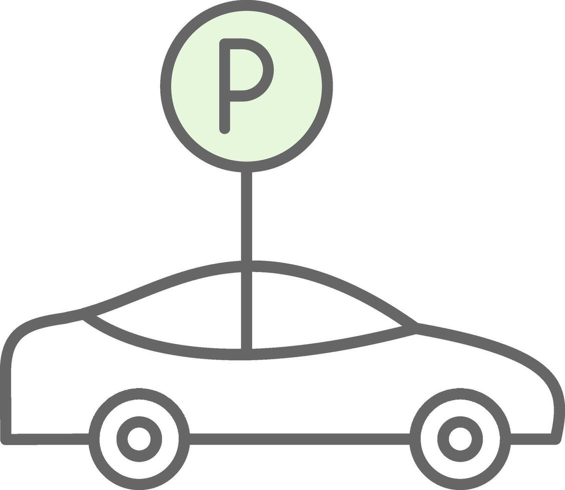 Parking Fillay Icon vector