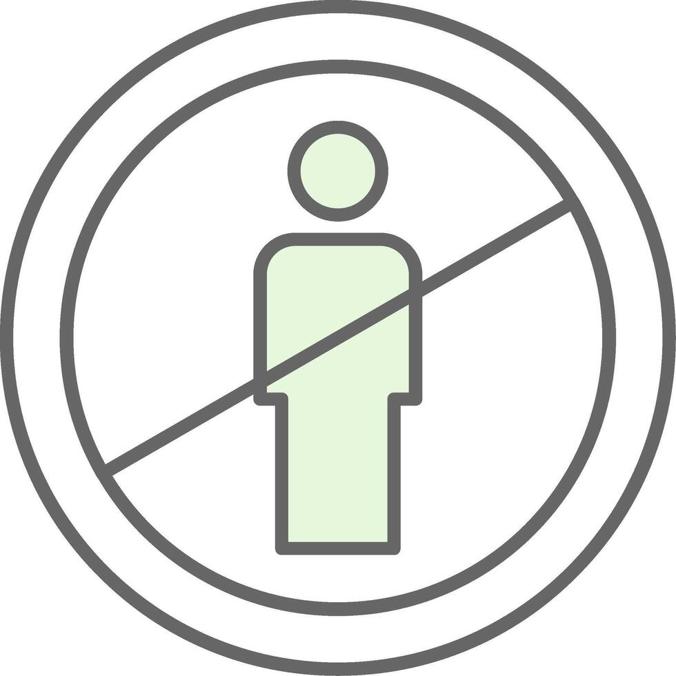 No Entry Fillay Icon vector