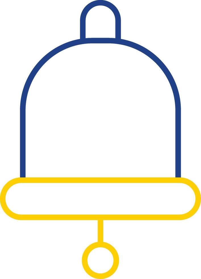 School Bell Line Two Color Icon vector