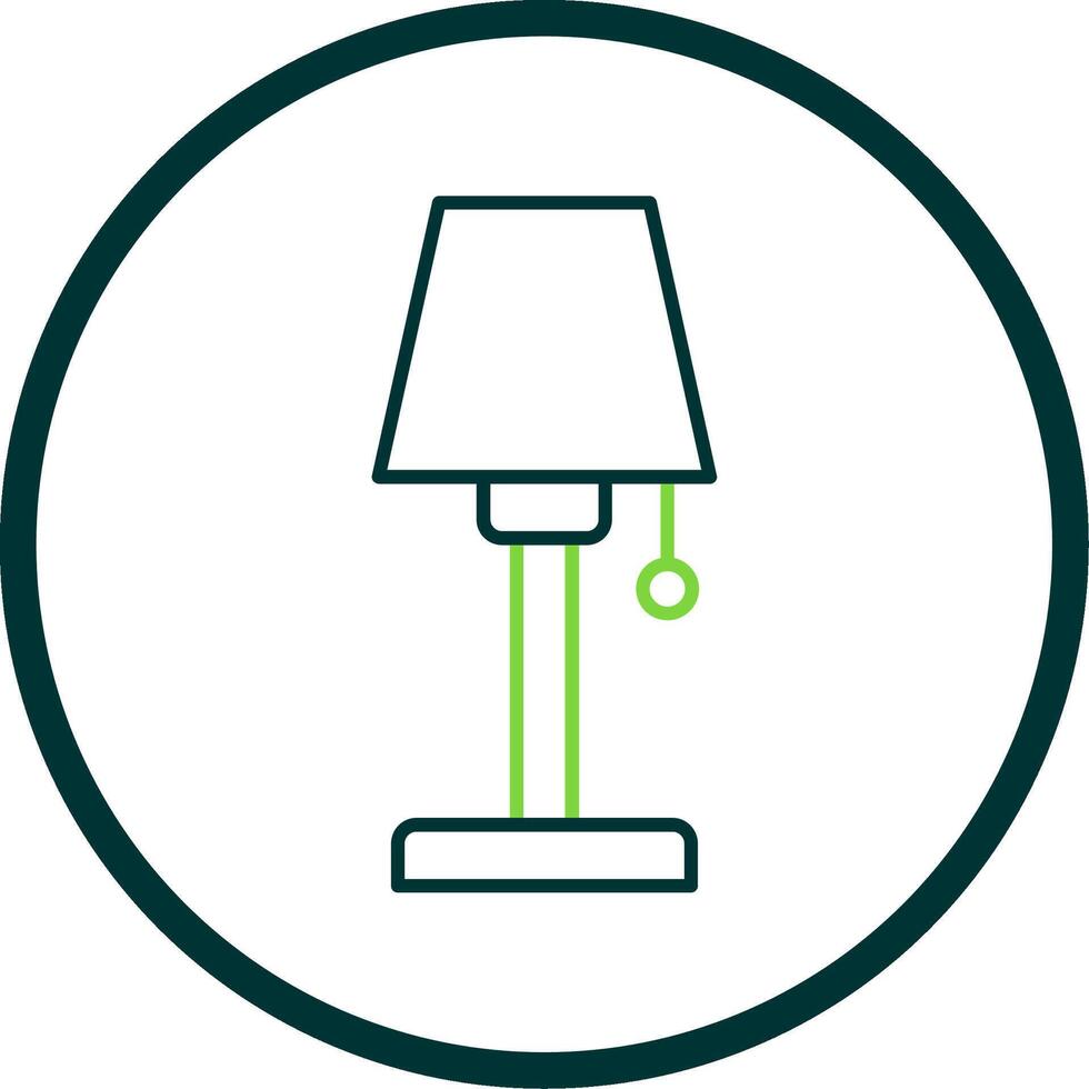 Lamp Line Circle Icon vector