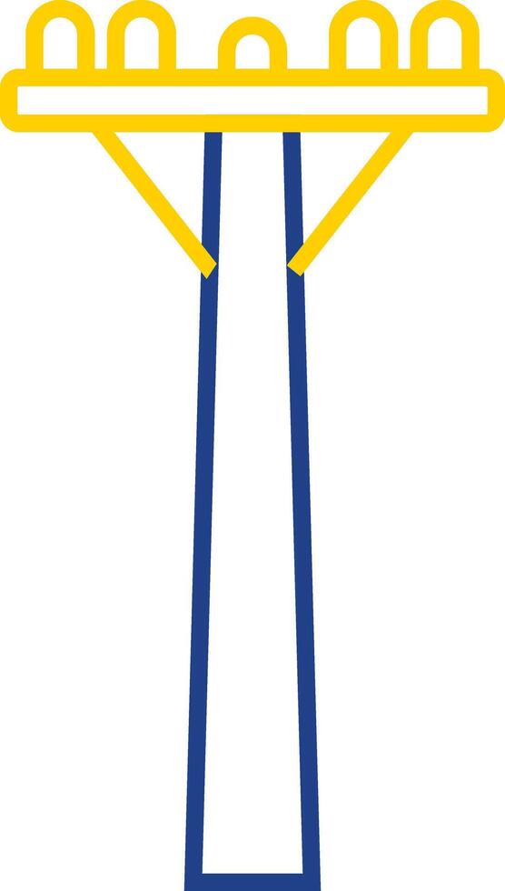Pole Line Two Color Icon vector