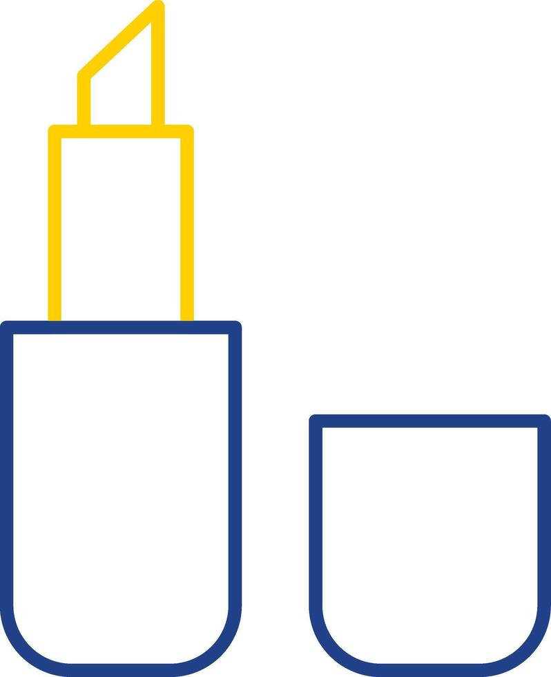 Lipstick Line Two Color Icon vector