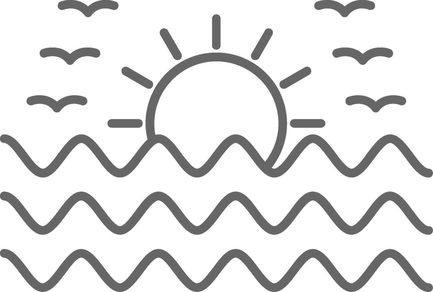 Sunset Fillay Icon vector