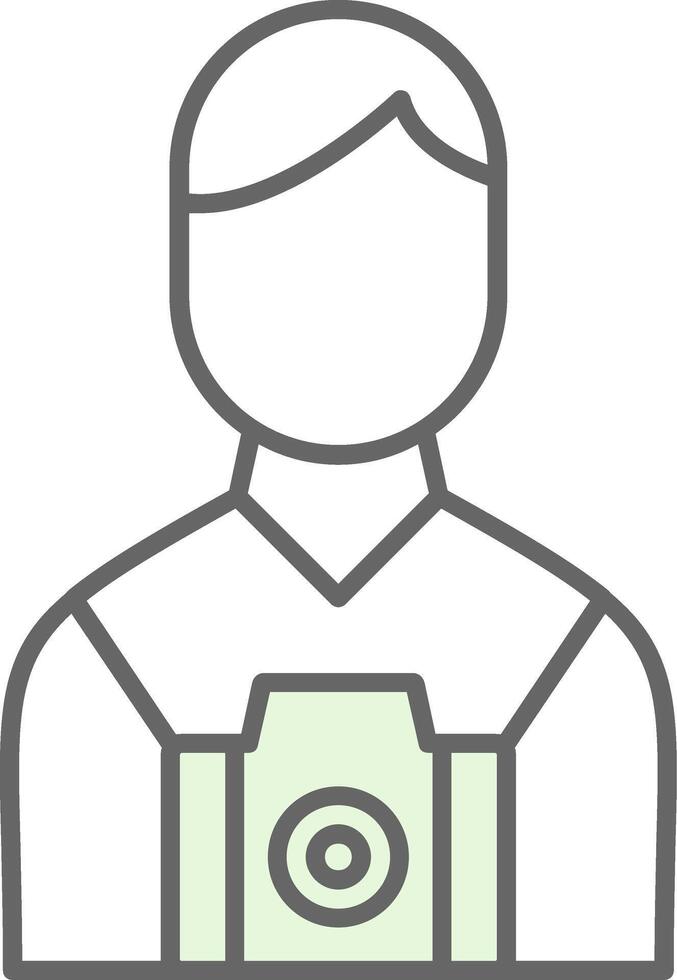 Camera Man Fillay Icon vector