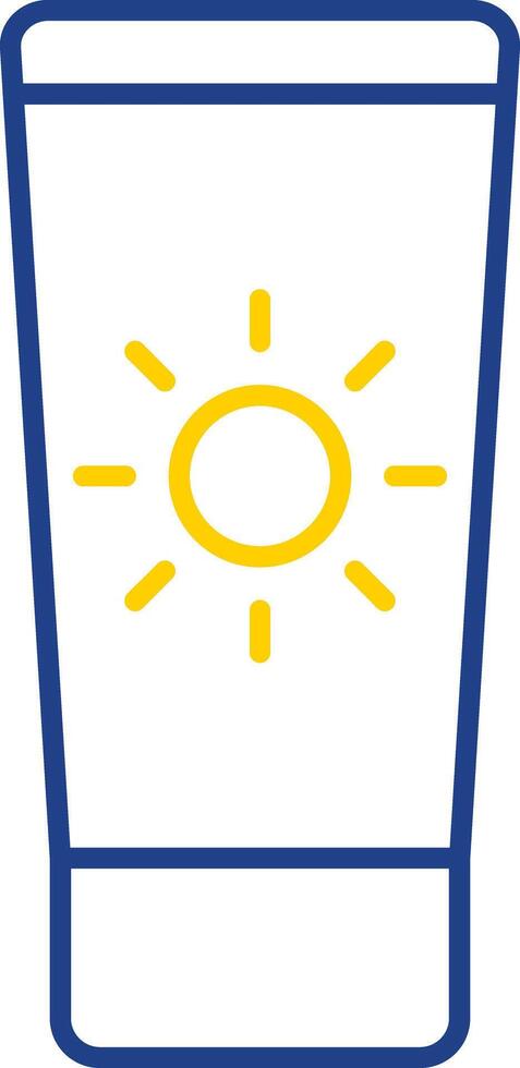 Sun Cream Line Two Color Icon vector