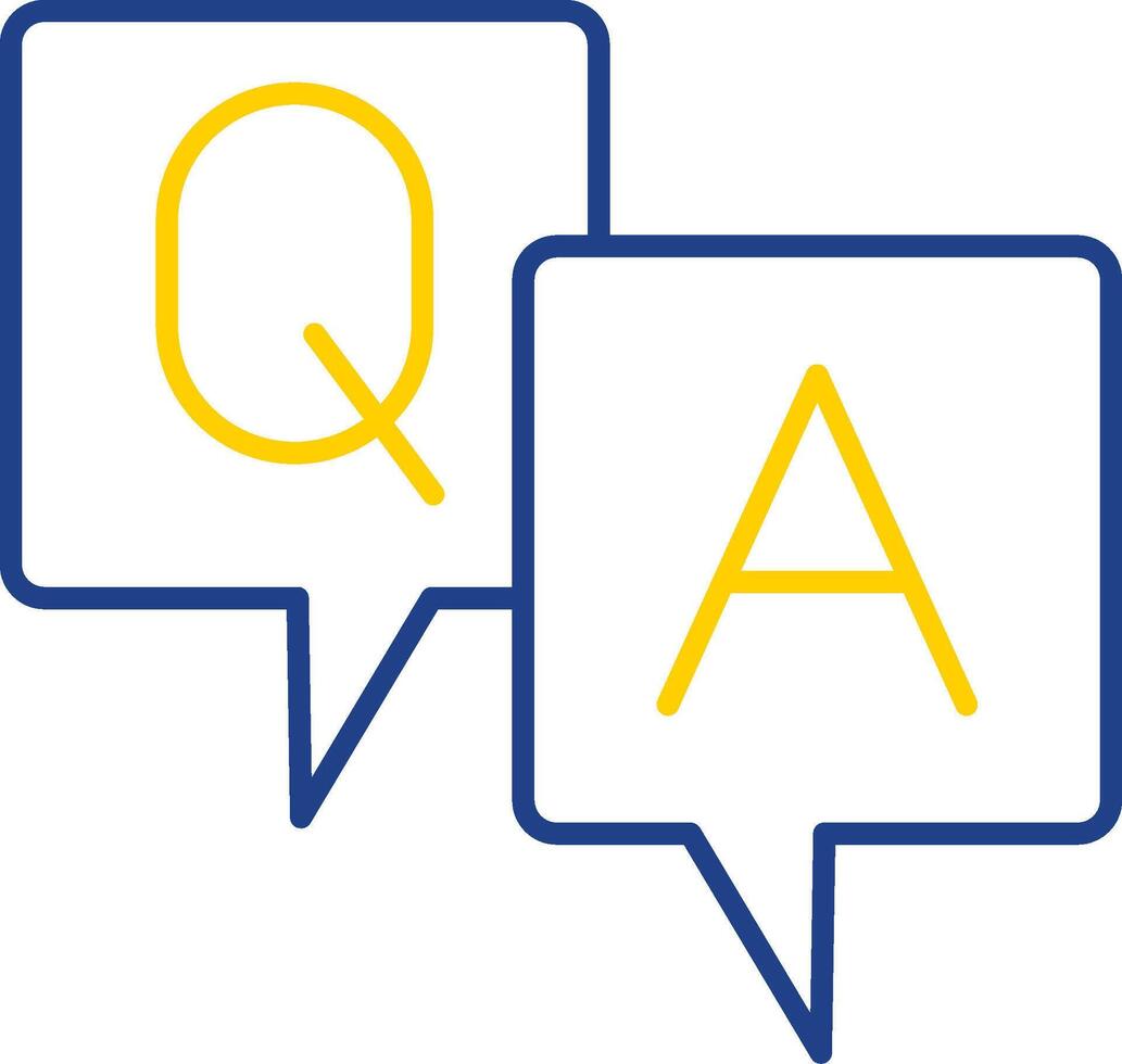 Question And Answer Line Two Color Icon vector