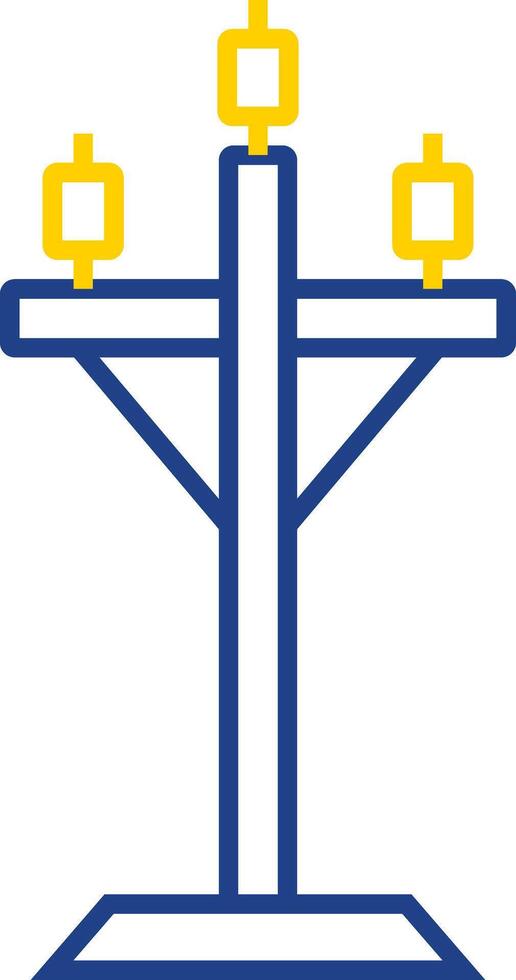 High Voltage Line Two Color Icon vector