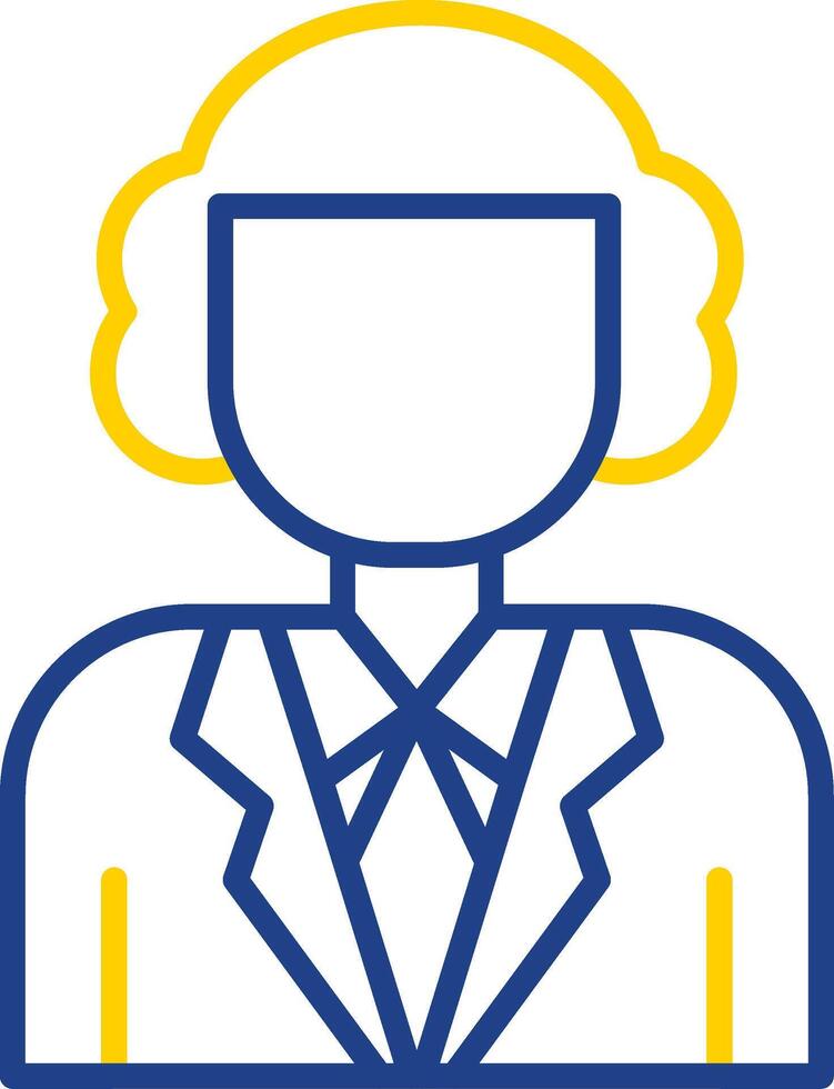 Judge Line Two Color Icon vector