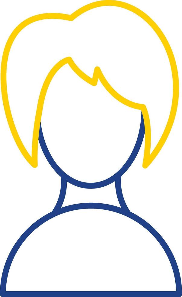 Woman Line Two Color Icon vector