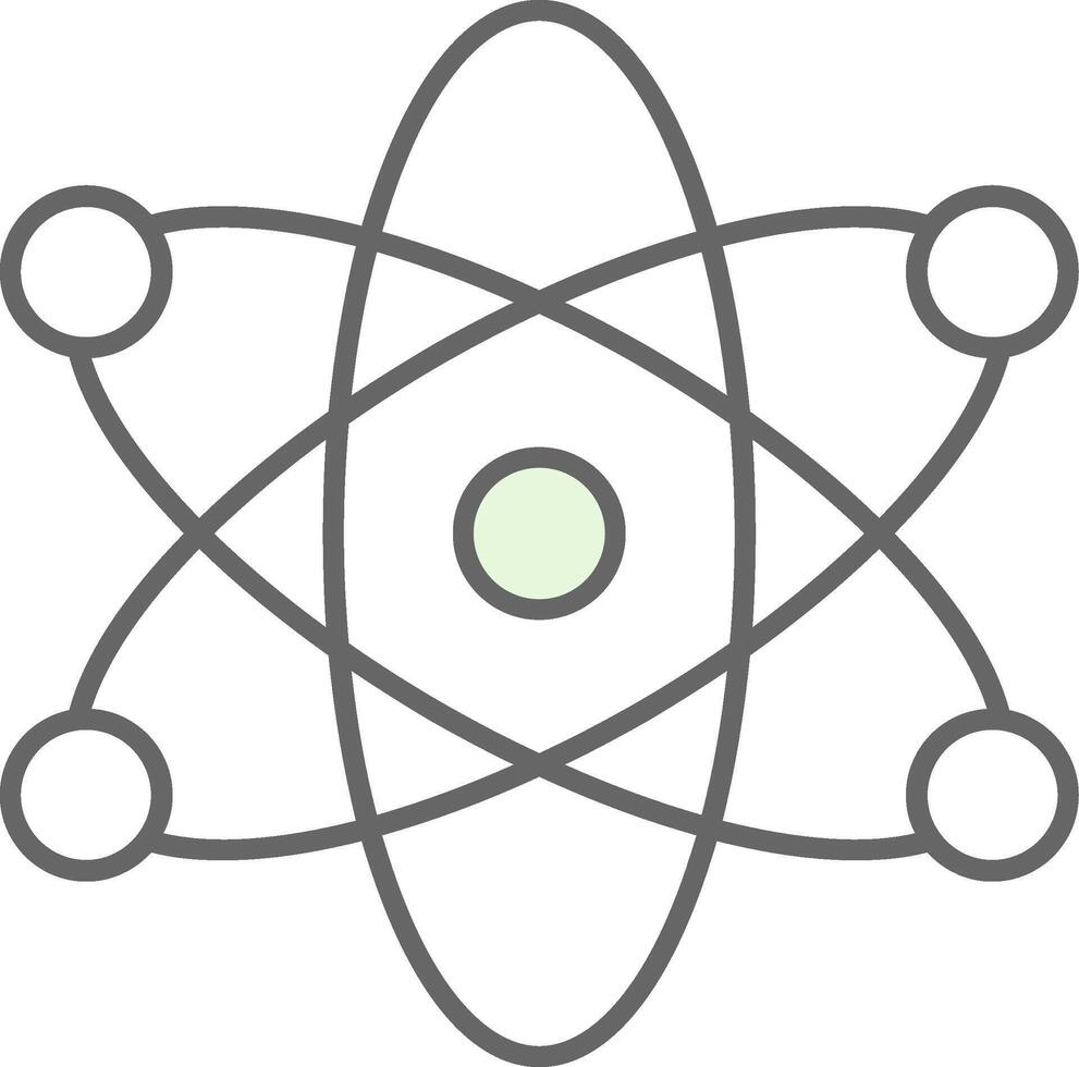 Atom Fillay Icon vector
