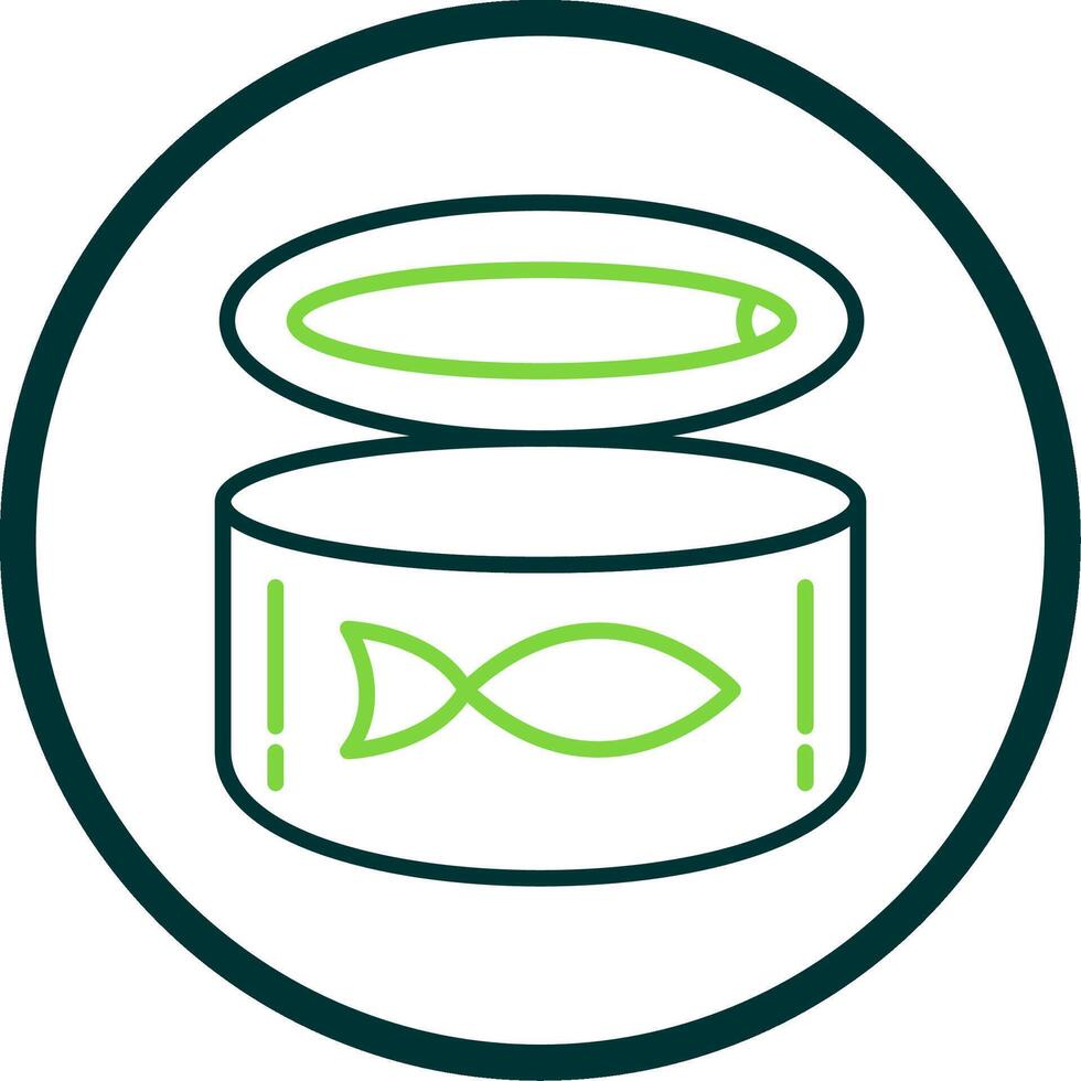 Canned Food Line Circle Icon vector