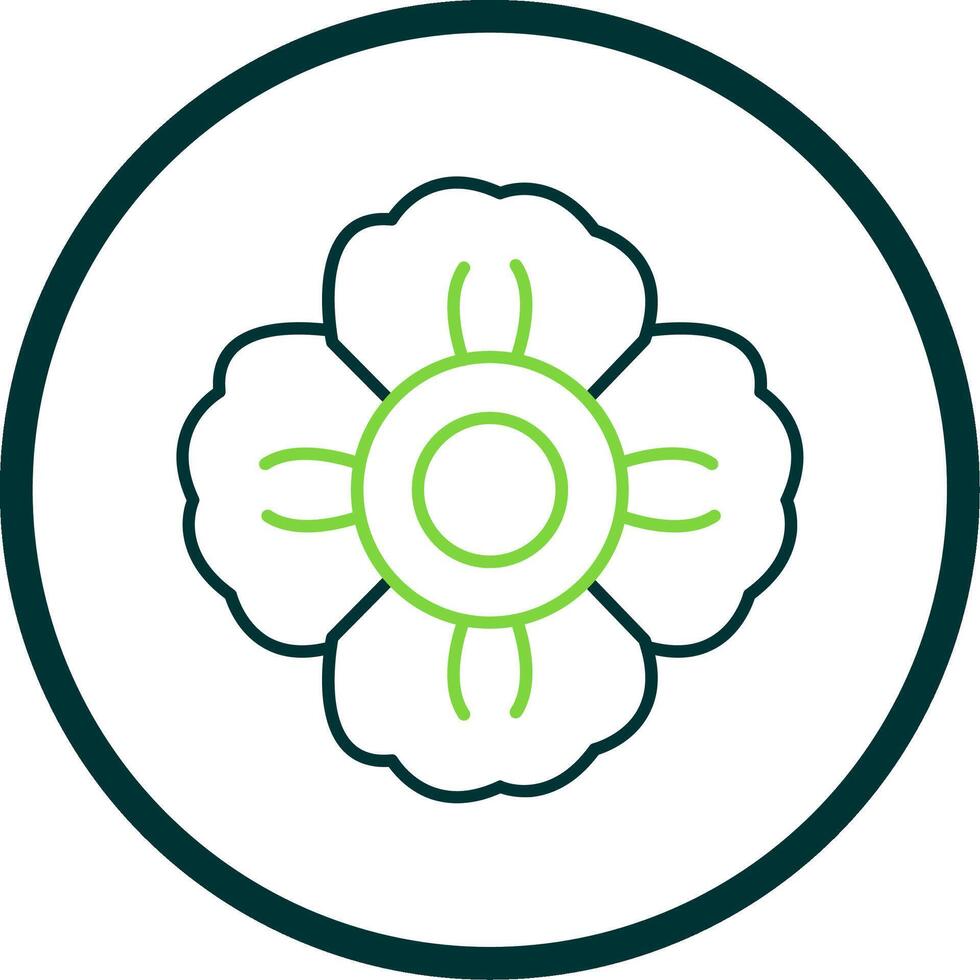 Mallow Line Circle Icon vector