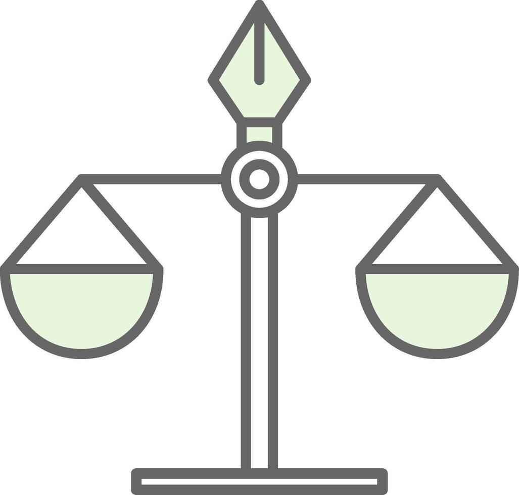 Justice Scale Fillay Icon vector