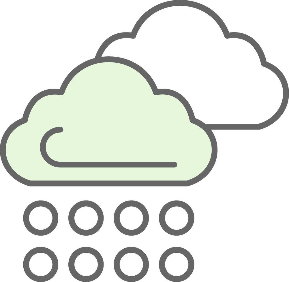 nube relleno icono vector