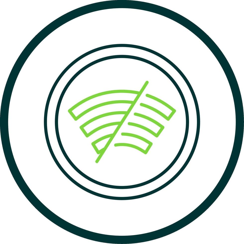 Disconnected Line Circle Icon vector