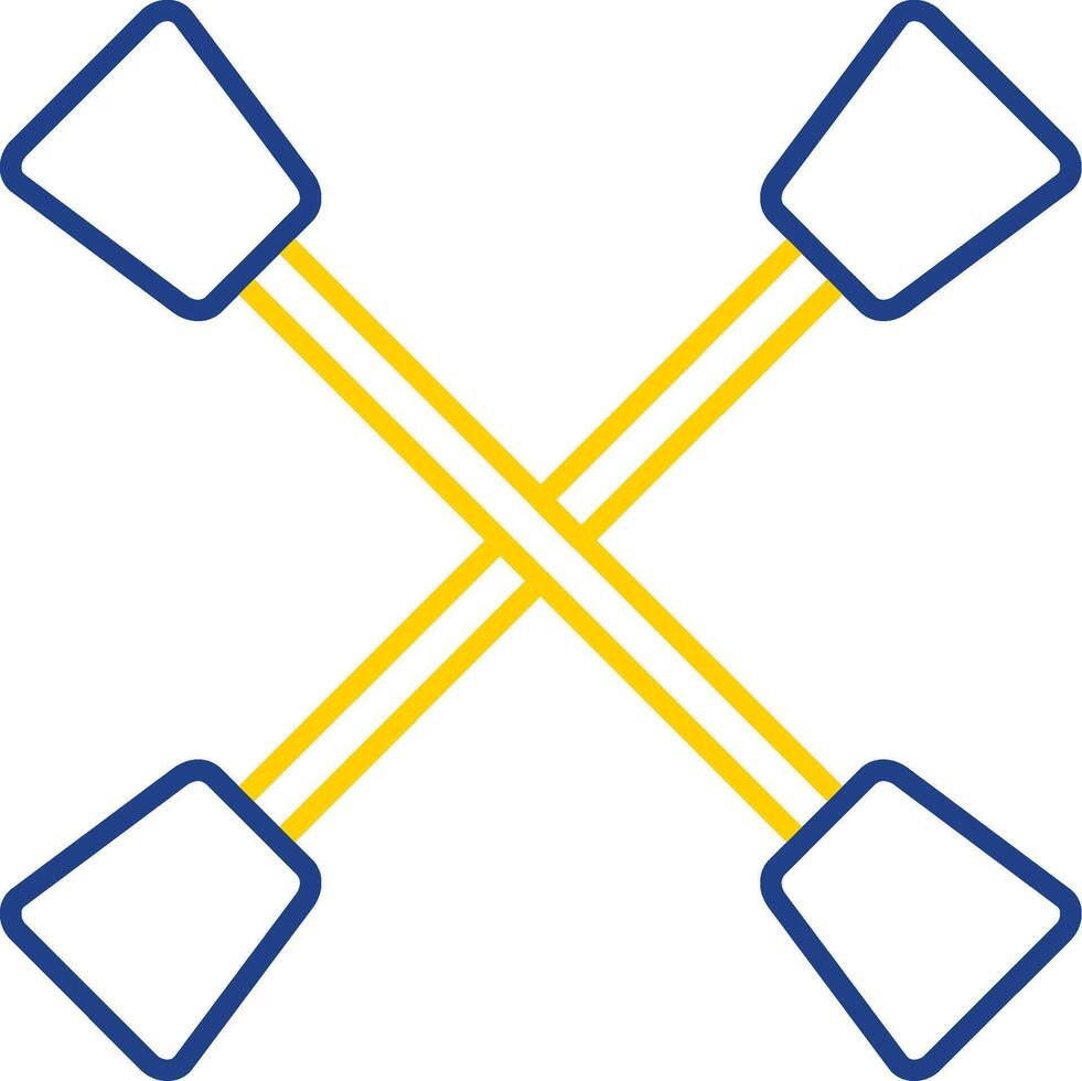 Paddles Line Two Color Icon vector