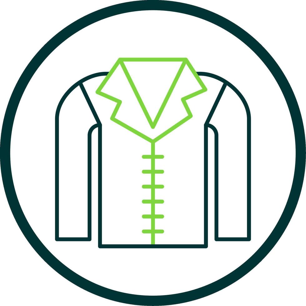 Coat Line Circle Icon vector