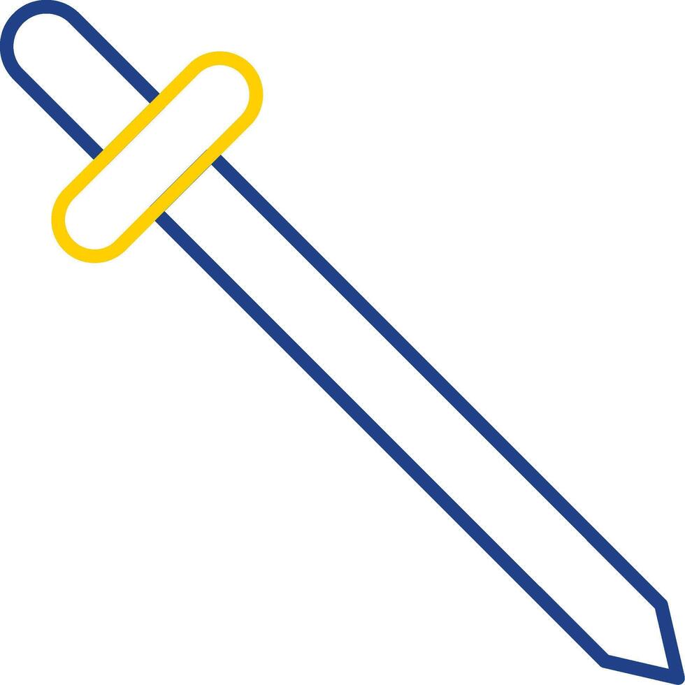 Saber Line Two Color Icon vector