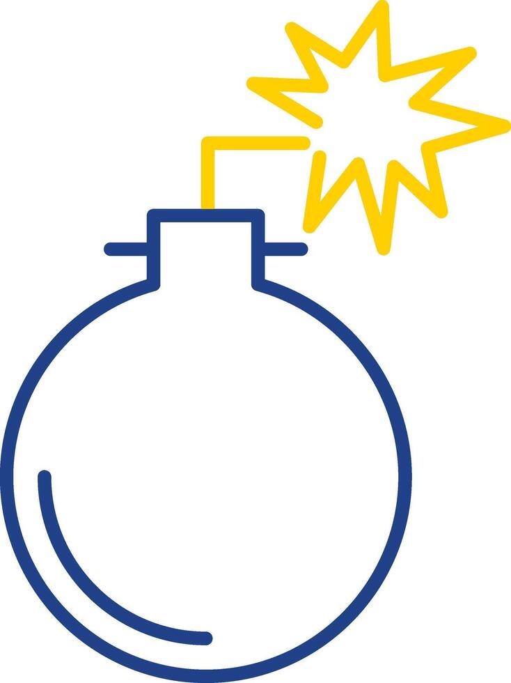 Bomb Line Two Color Icon vector