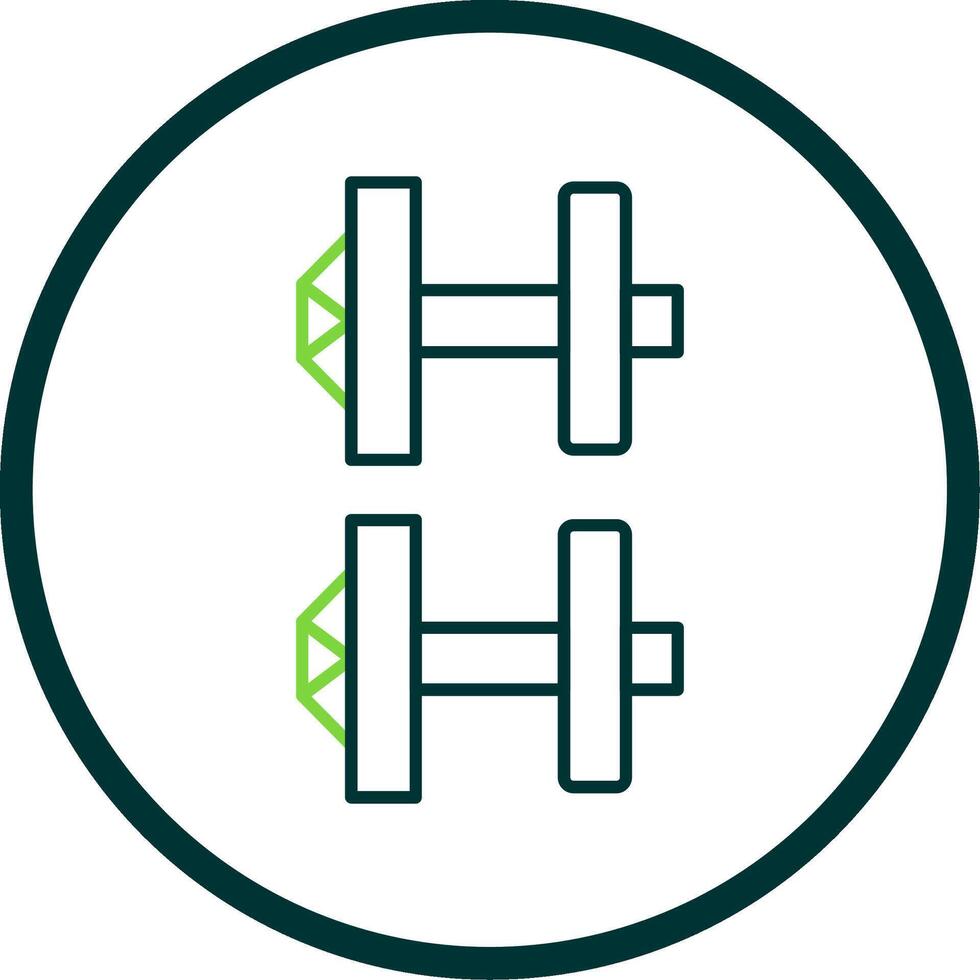 Cuff Links Line Circle Icon vector