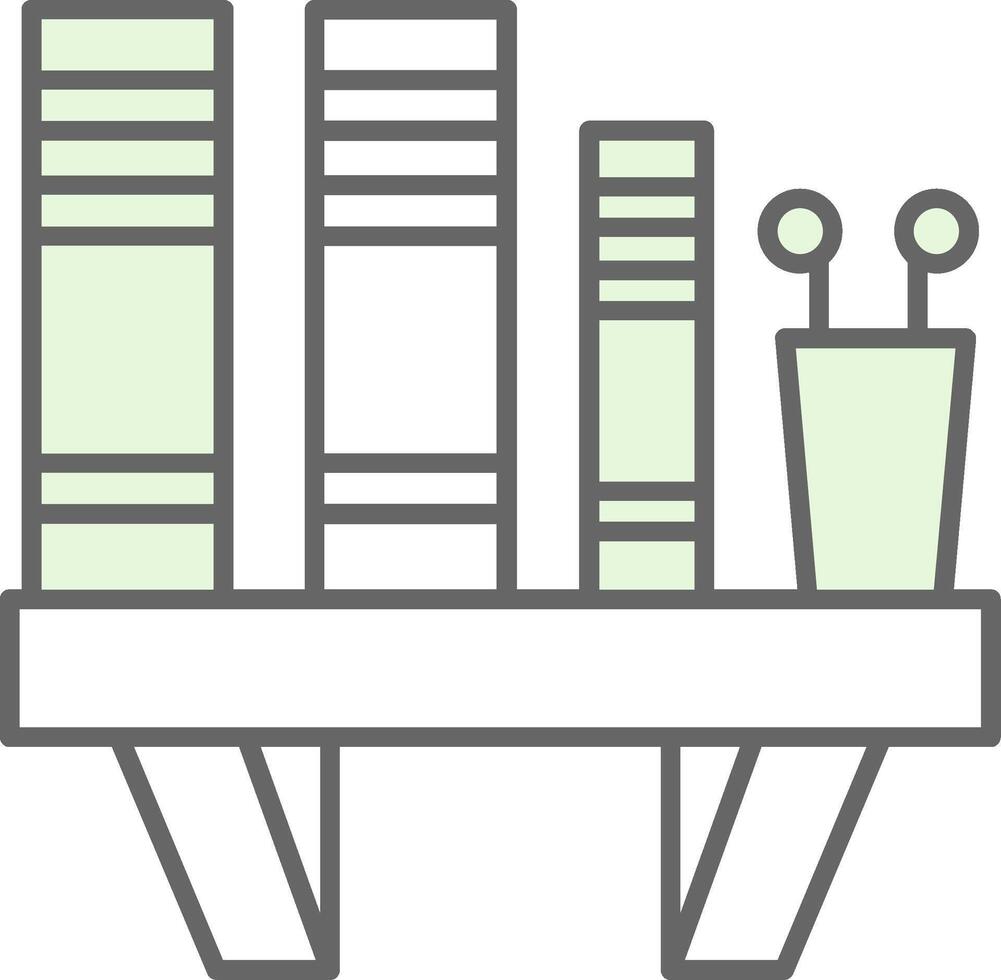 Book Shelf Fillay Icon vector