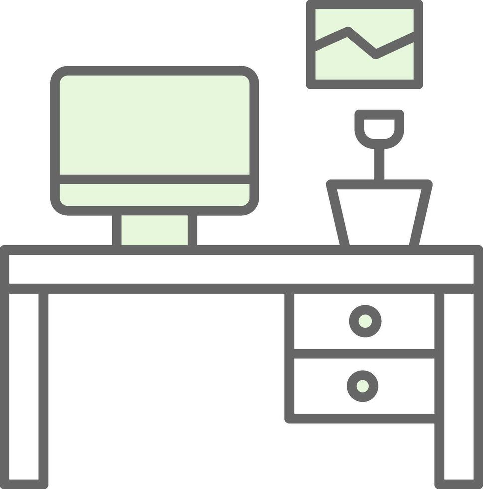 Workplace Fillay Icon vector