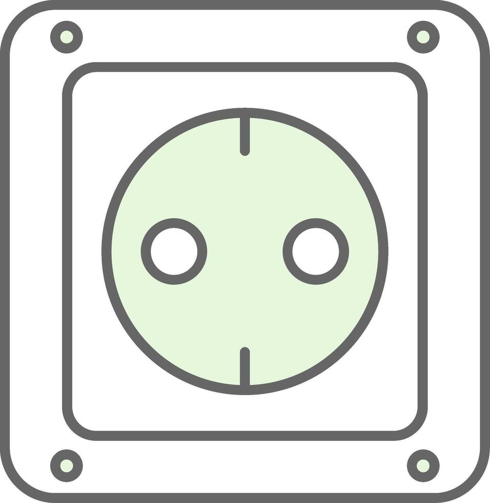 Socket Fillay Icon vector