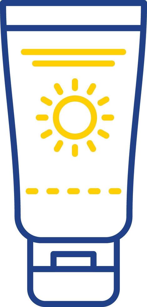 Sunscreen Line Two Color Icon vector