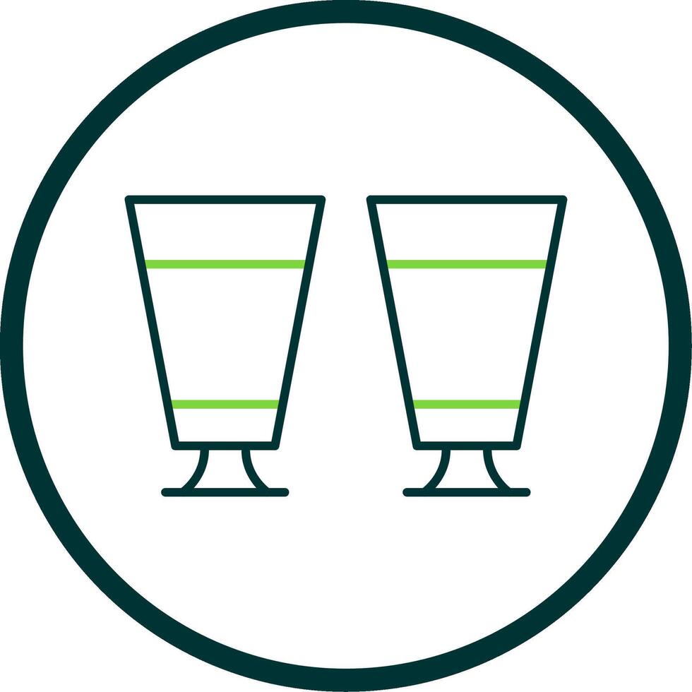 Goblet Line Circle Icon vector
