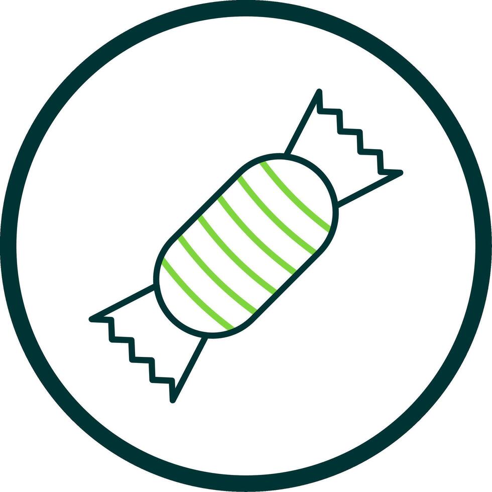 Toffee Line Circle Icon vector