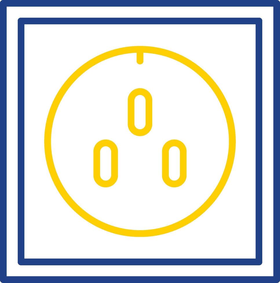 Socket Line Two Color Icon vector