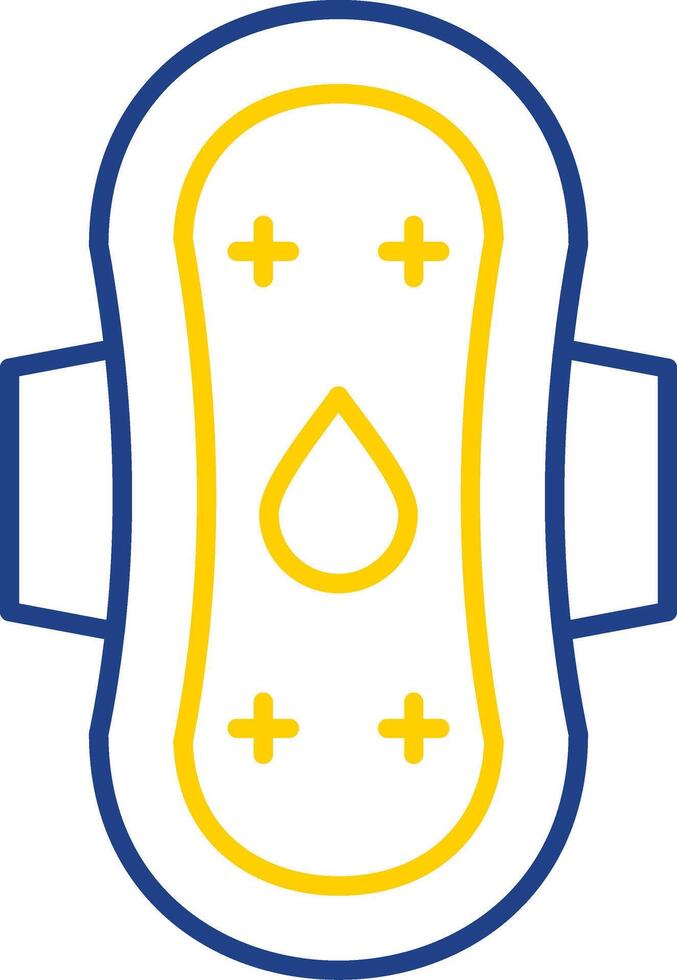 Sanitary Towel Line Two Color Icon vector
