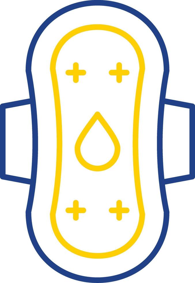 Sanitary Towel Line Two Color Icon vector