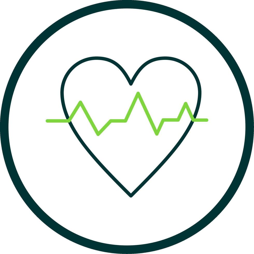 Pulse Rate Line Circle Icon vector