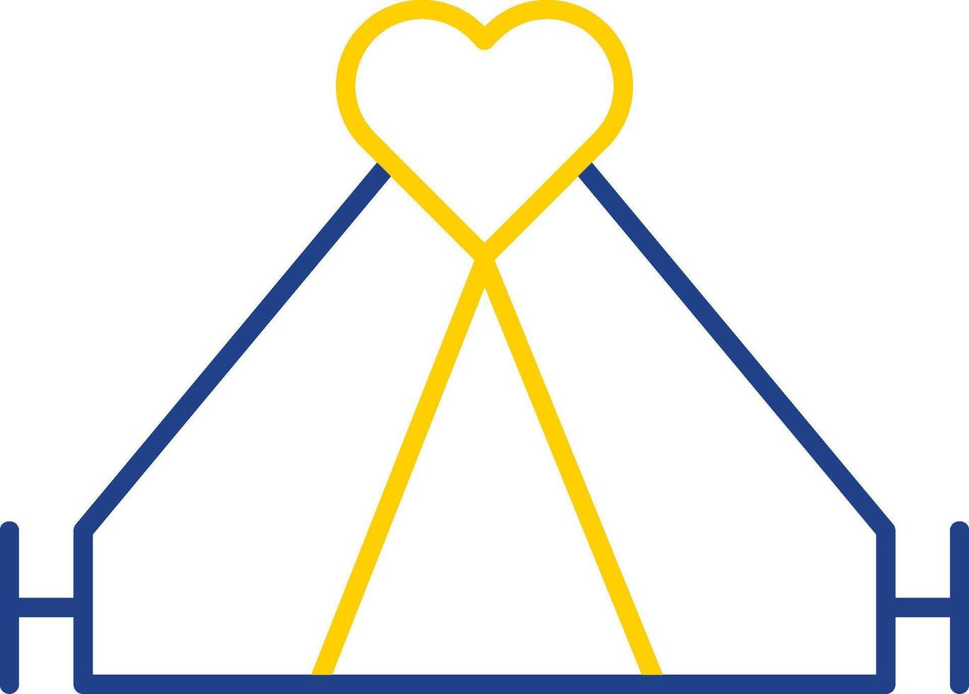 Tent Line Two Color Icon vector