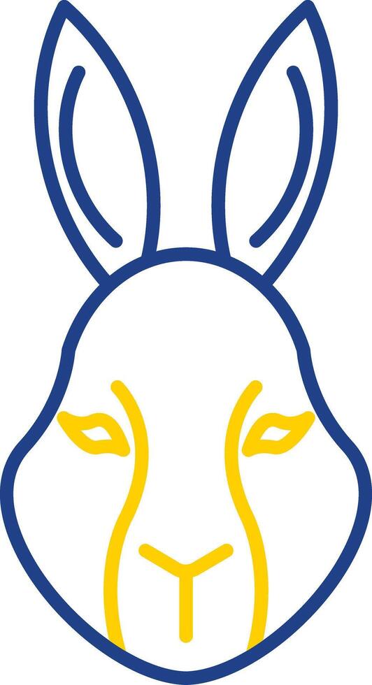 Rabbit Line Two Color Icon vector