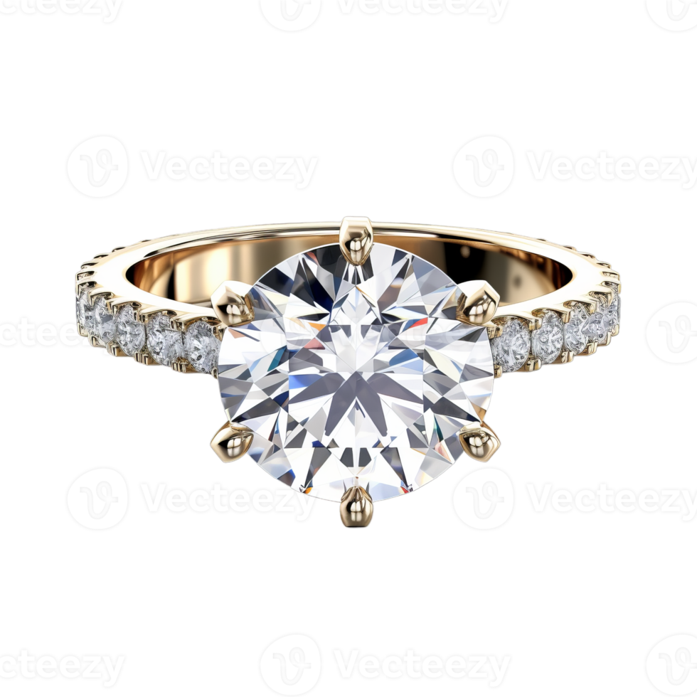 diamond studded luxury wedding ring jewelry on transparent background png