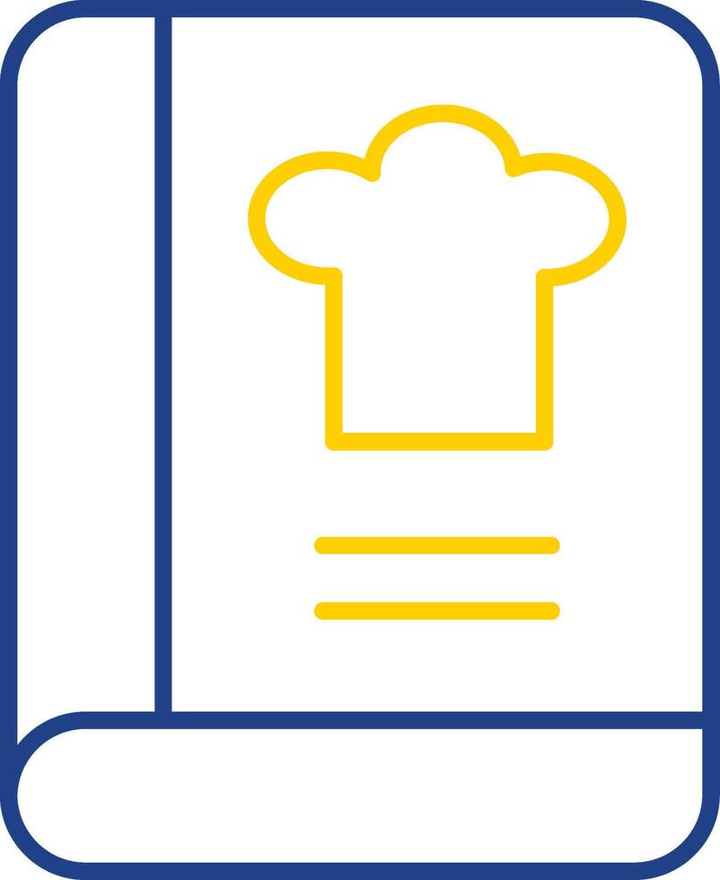 Cook Book Line Two Color Icon vector
