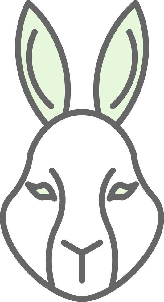 Rabbit Fillay Icon vector