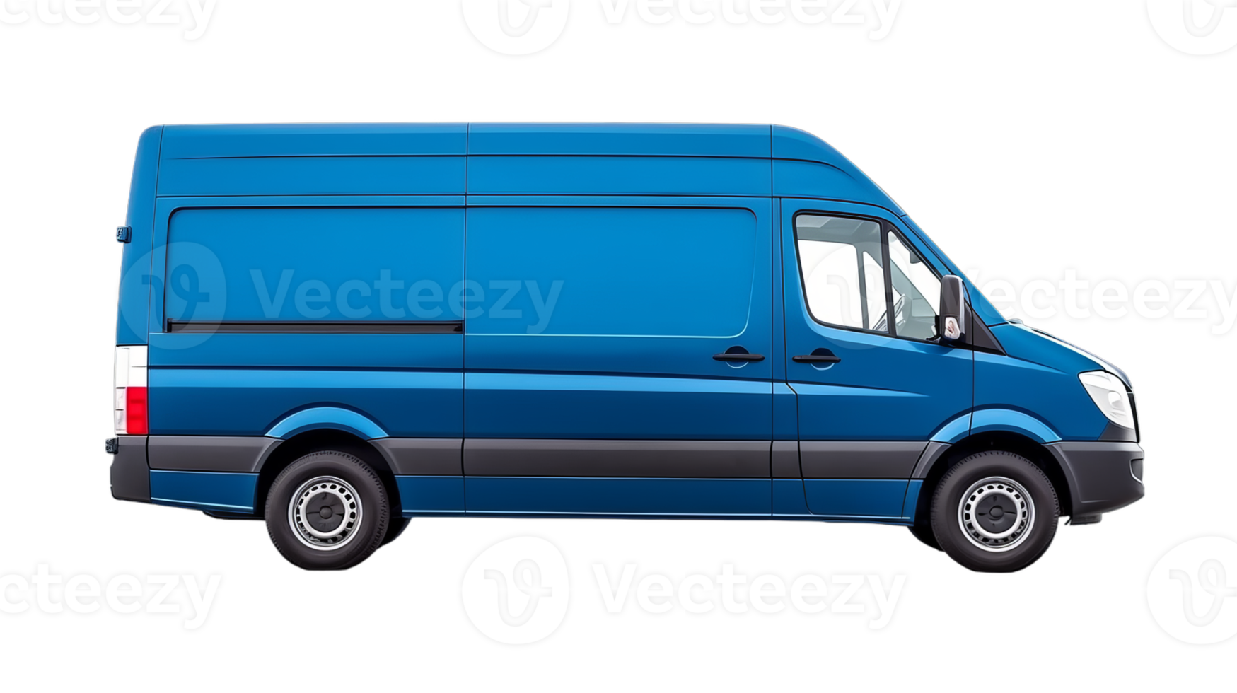 blue courier delivery van, vehicle png