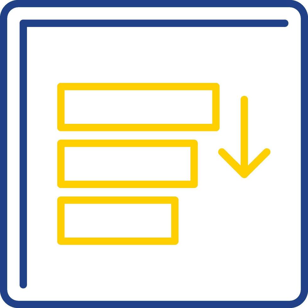 Sort Line Two Color Icon vector
