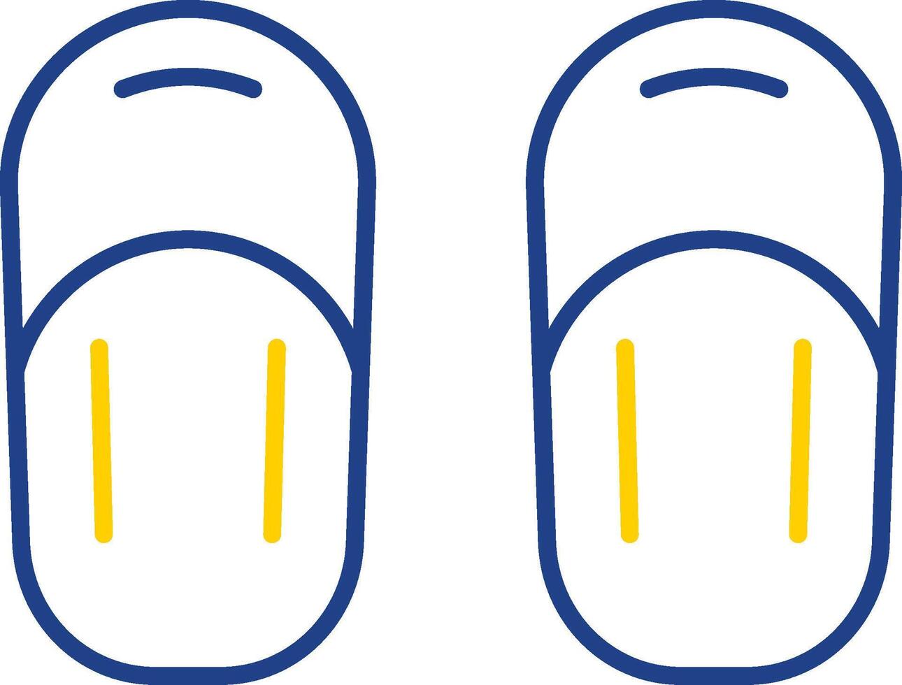 Sandal Line Two Color Icon vector