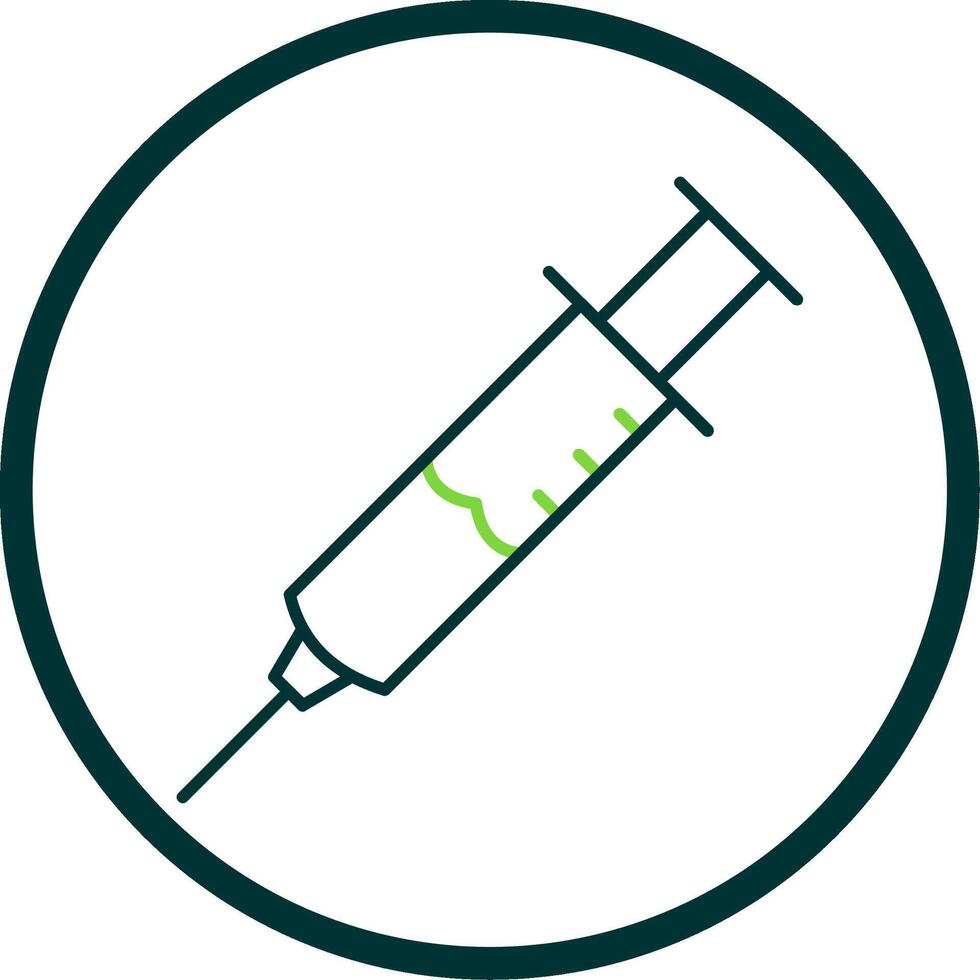 Injection Line Circle Icon vector