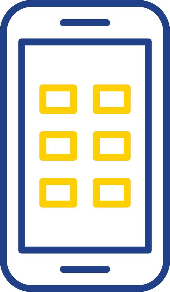 Phone Line Two Color Icon vector
