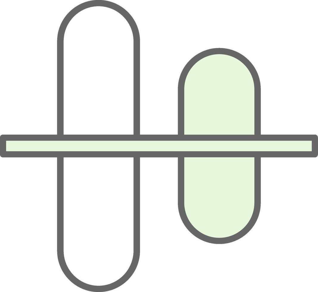 Vertical Align Centre Fillay Icon vector