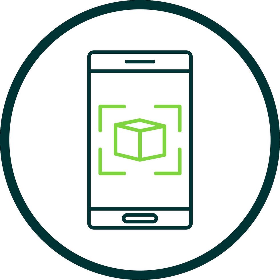 Augmented Reality Line Circle Icon vector