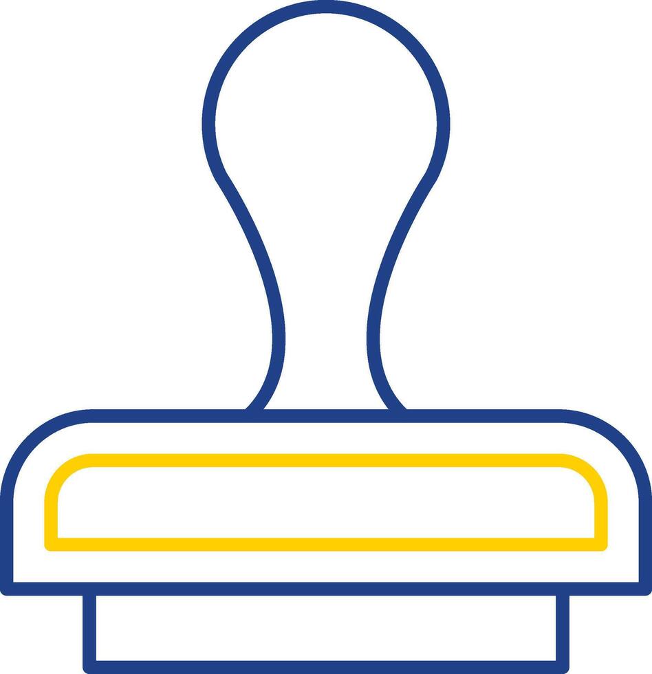 Stamp Line Two Color Icon vector