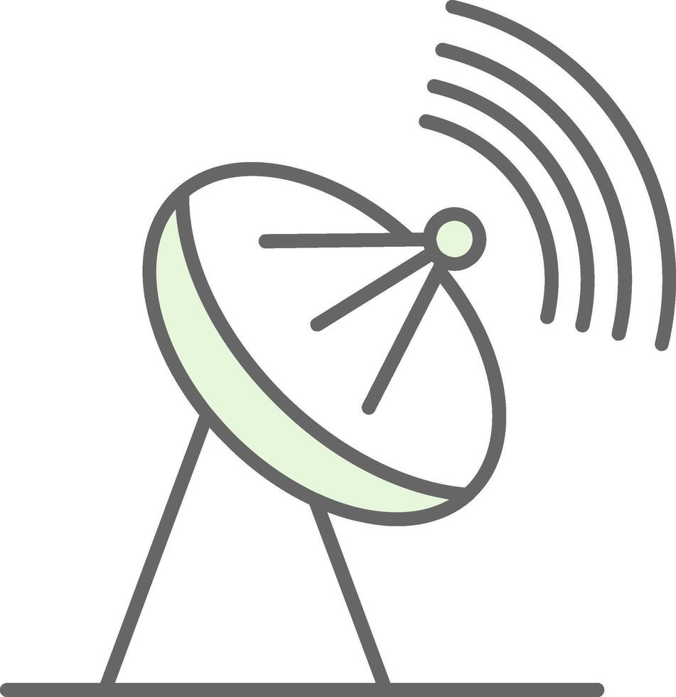 Parabolic Dishes Fillay Icon vector